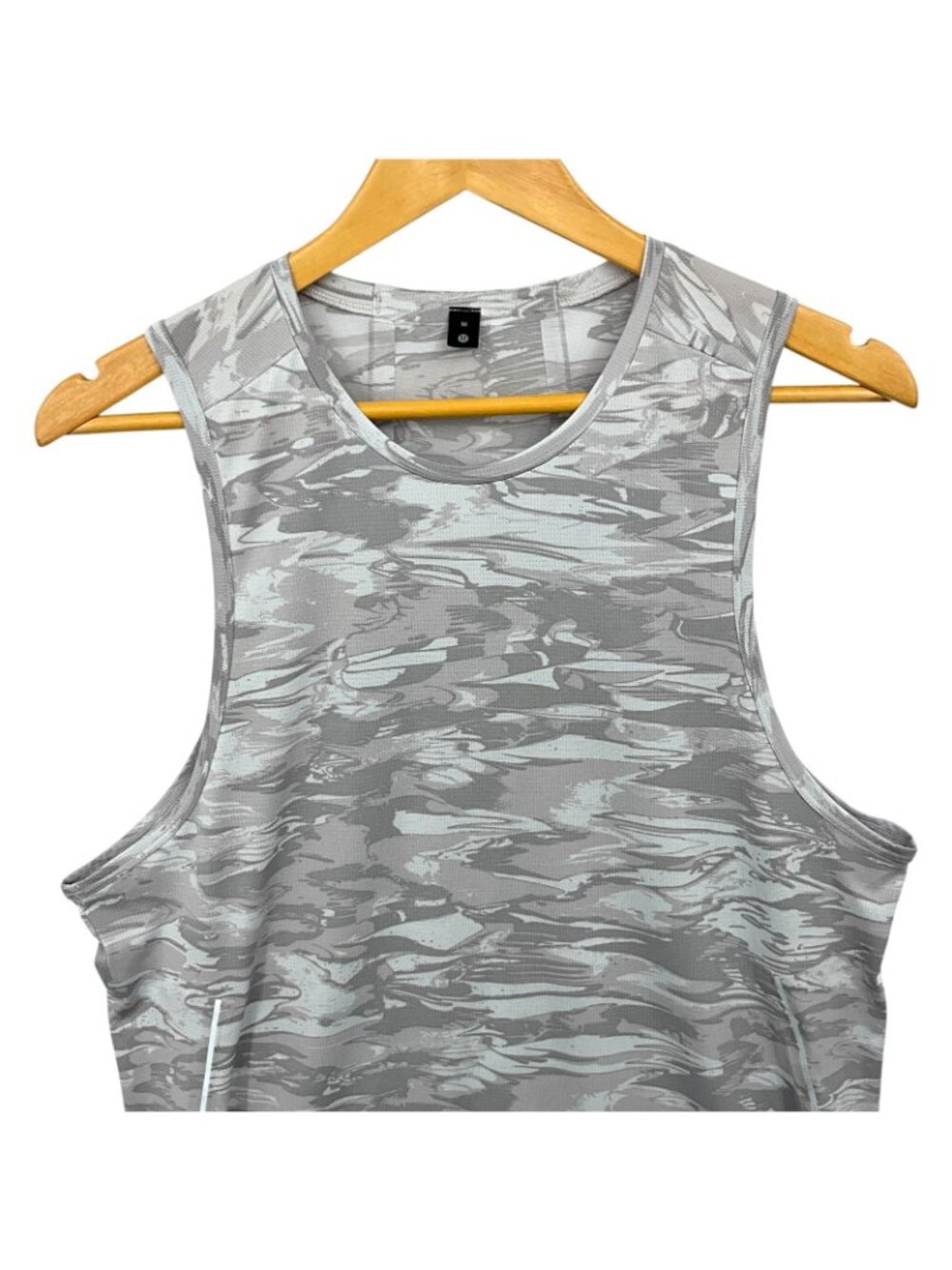 Lululemon Metal Vent Breathe Tank Mens Medium Gray Camo Sleeveless - Picture 2 of 8